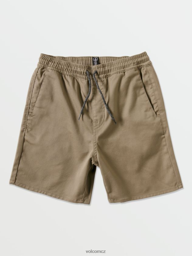 cz Volcom chlapci oblečení Frickin elastické šortky khaki 6Z0N201214