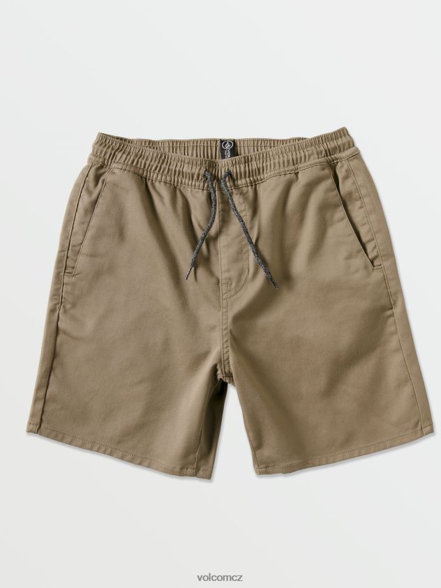 cz Volcom chlapci oblečení Frickin elastické šortky khaki 6Z0N201215