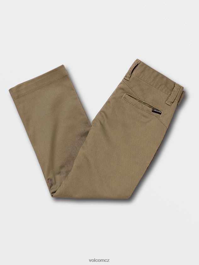 cz Volcom chlapci oblečení Frickin moderní strečové chino kalhoty khaki 6Z0N201274