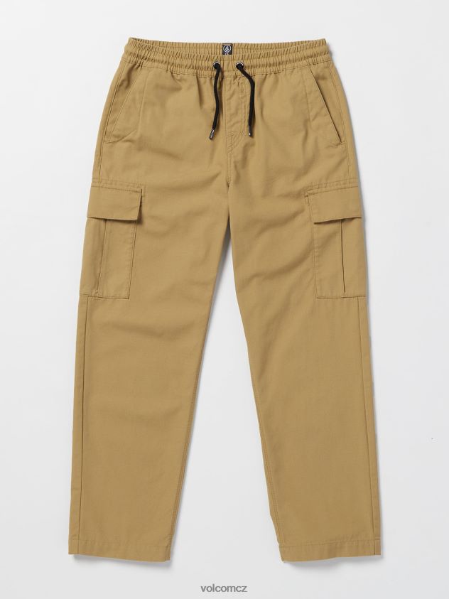 cz Volcom chlapci oblečení March cargo elastické kalhoty do pasu tmavě khaki 6Z0N201266