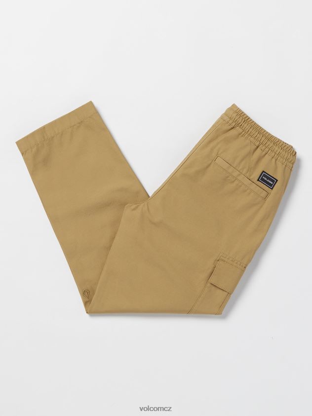 cz Volcom chlapci oblečení March cargo elastické kalhoty do pasu tmavě khaki 6Z0N201266