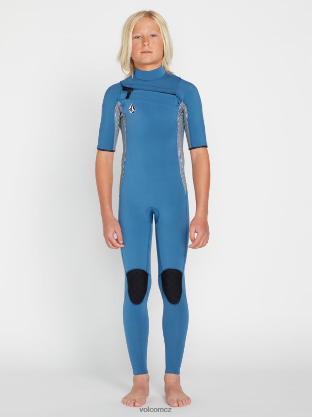 cz Volcom chlapci oblečení modulátor 2mm náprsní zip s krátkým rukávem fullsuit cruzer blue 6Z0N201366