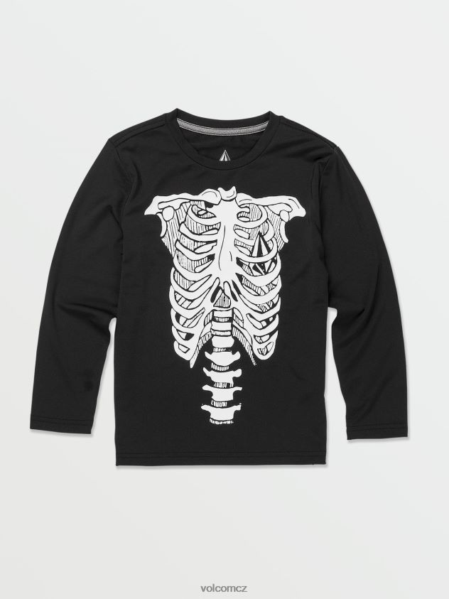 cz Volcom děti surfovat skeleton tričko s dlouhým rukávem Černá 6Z0N201358