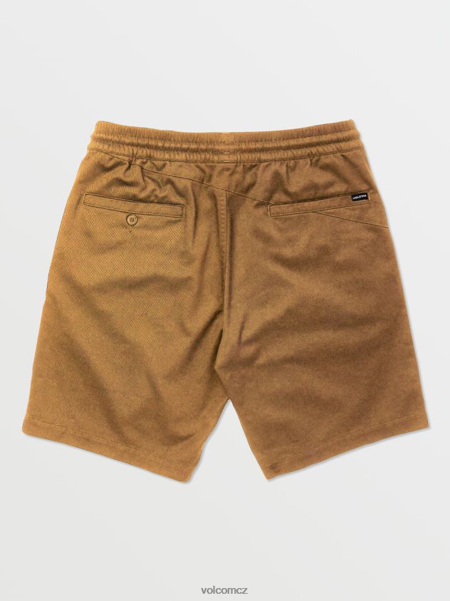 cz Volcom muži oblečení Frickin šortky s elastickým pasem tmavě khaki 6Z0N20223