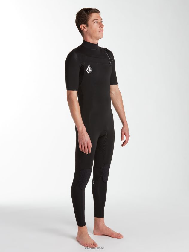 cz Volcom muži oblečení modulátor 2/2mm fullsuit s krátkým rukávem Černá 6Z0N20642