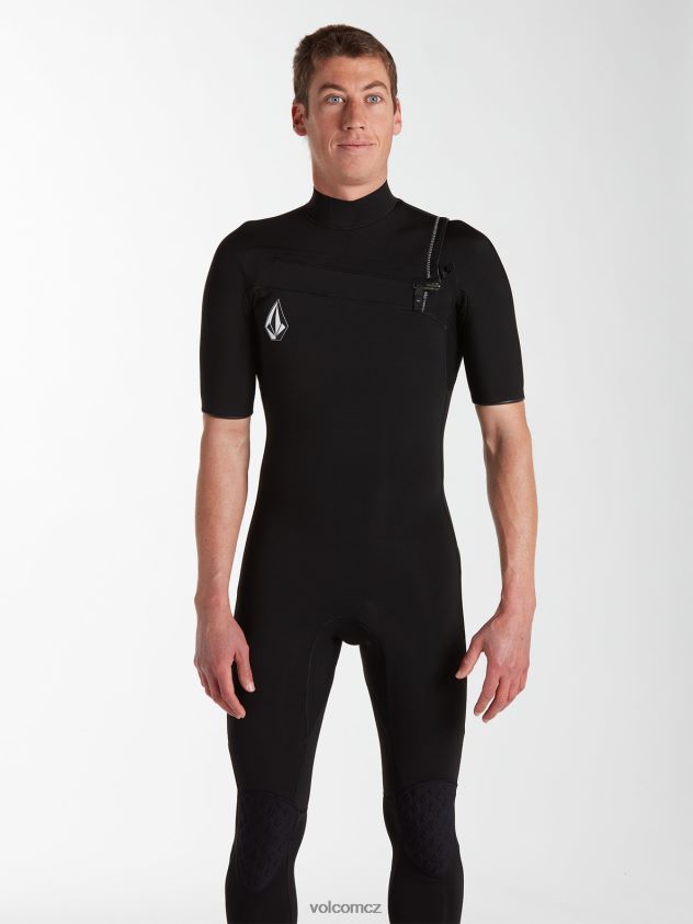 cz Volcom muži oblečení modulátor 2/2mm fullsuit s krátkým rukávem Černá 6Z0N20642