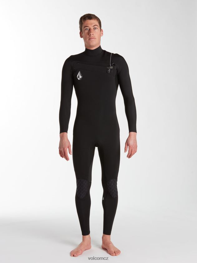 cz Volcom muži oblečení modulátor 2/2mm fullsuit s krátkým rukávem Černá 6Z0N20642