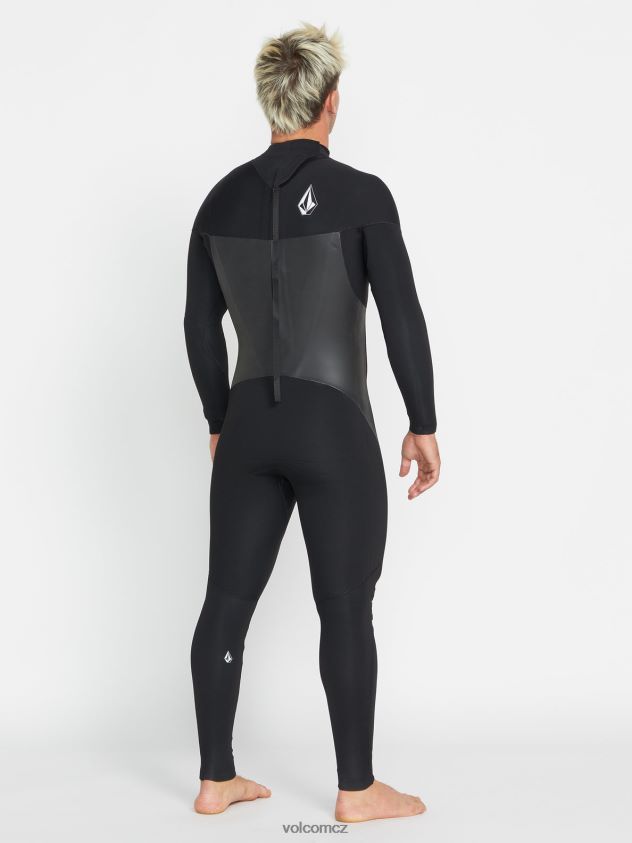 cz Volcom muži oblečení modulátor 3/2mm dlouhý rukáv zip na zádech fullsuit Černá 6Z0N20638