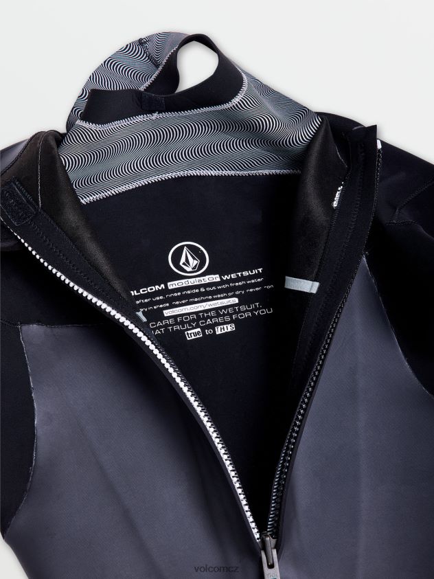 cz Volcom muži oblečení modulátor 3/2mm dlouhý rukáv zip na zádech fullsuit Černá 6Z0N20638