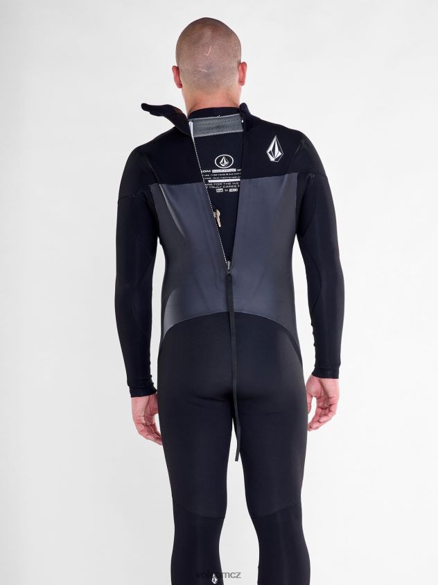 cz Volcom muži oblečení modulátor 3/2mm dlouhý rukáv zip na zádech fullsuit Černá 6Z0N20638