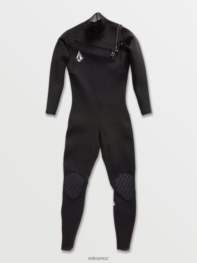 cz Volcom muži oblečení modulátor 3/2mm zip na hrudi fullsuit Černá 6Z0N20637