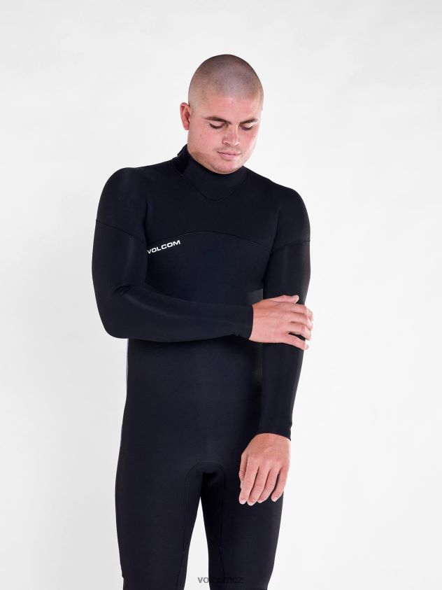 cz Volcom muži oblečení modulátor 4/3mm dlouhý rukáv zip na zádech fullsuit Černá 6Z0N20636