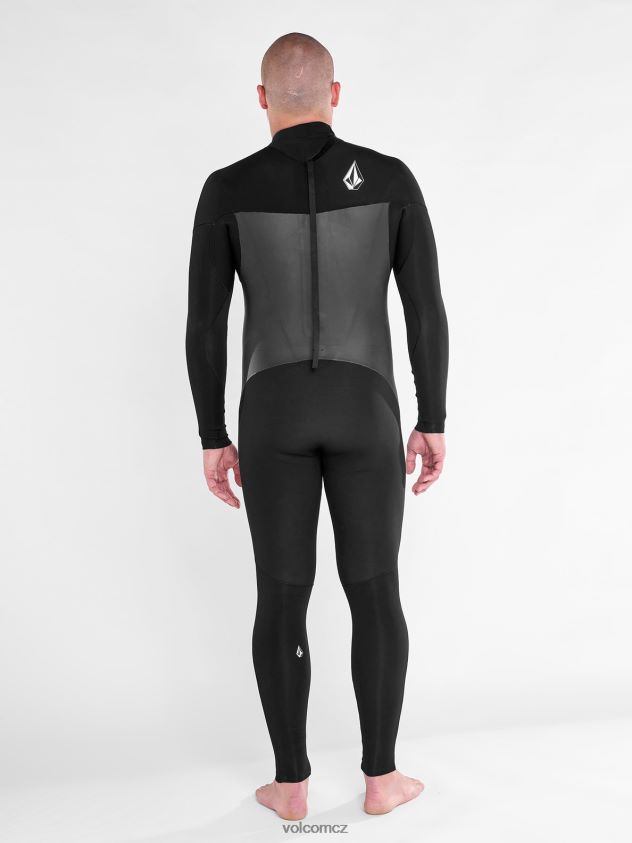 cz Volcom muži oblečení modulátor 4/3mm dlouhý rukáv zip na zádech fullsuit Černá 6Z0N20636