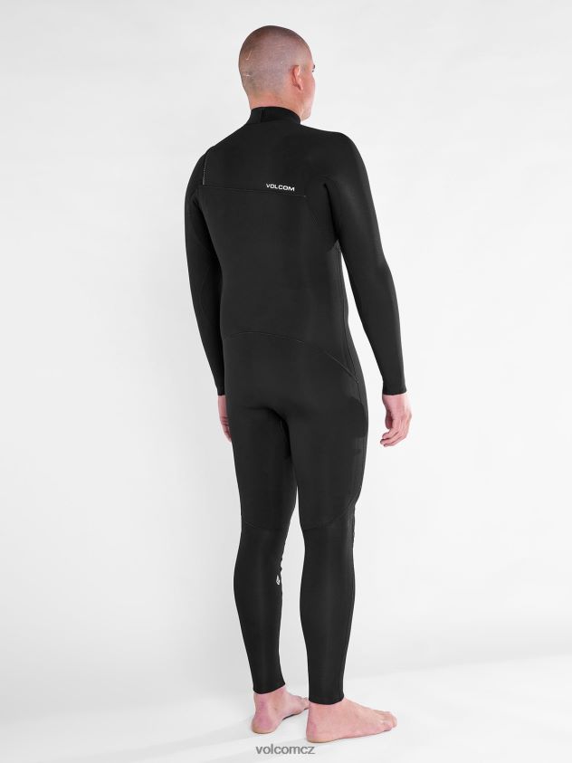 cz Volcom muži oblečení modulátor 4/3mm zip na hrudi fullsuit Černá 6Z0N20635