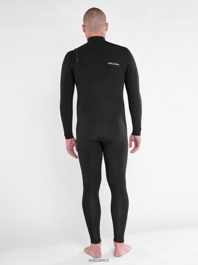 cz Volcom muži oblečení modulátor 4/3mm zip na hrudi fullsuit Černá 6Z0N20635