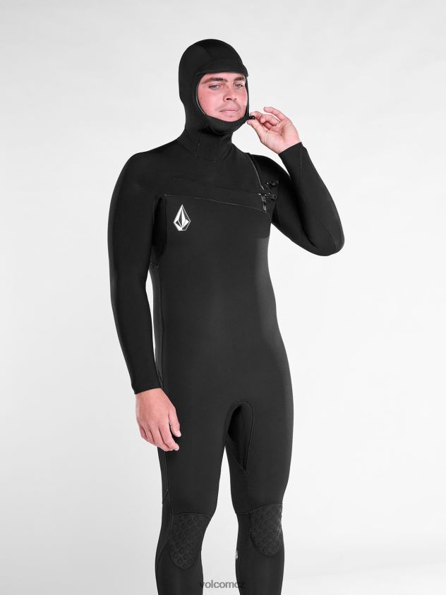 cz Volcom muži oblečení modulátor 5/4/3mm kapuce na hrudi fullsuit Černá 6Z0N20641