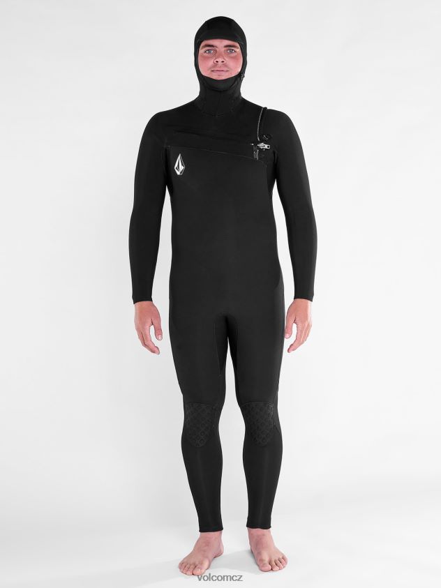 cz Volcom muži oblečení modulátor 5/4/3mm kapuce na hrudi fullsuit Černá 6Z0N20641