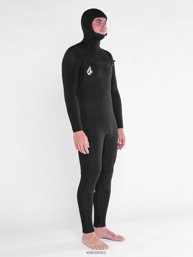 cz Volcom muži oblečení modulátor 5/4/3mm kapuce na hrudi fullsuit Černá 6Z0N20641