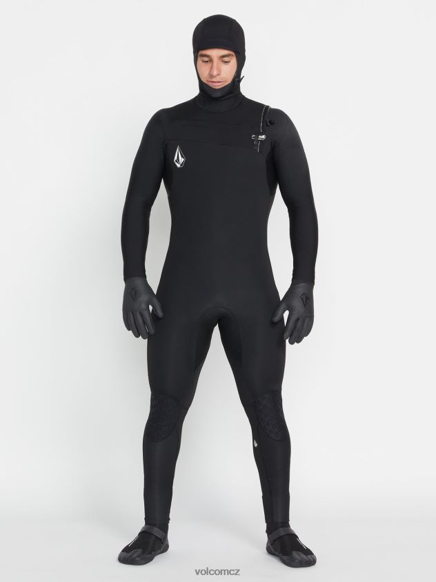 cz Volcom muži oblečení modulátor 5/4/3mm kapuce na hrudi fullsuit Černá 6Z0N20641