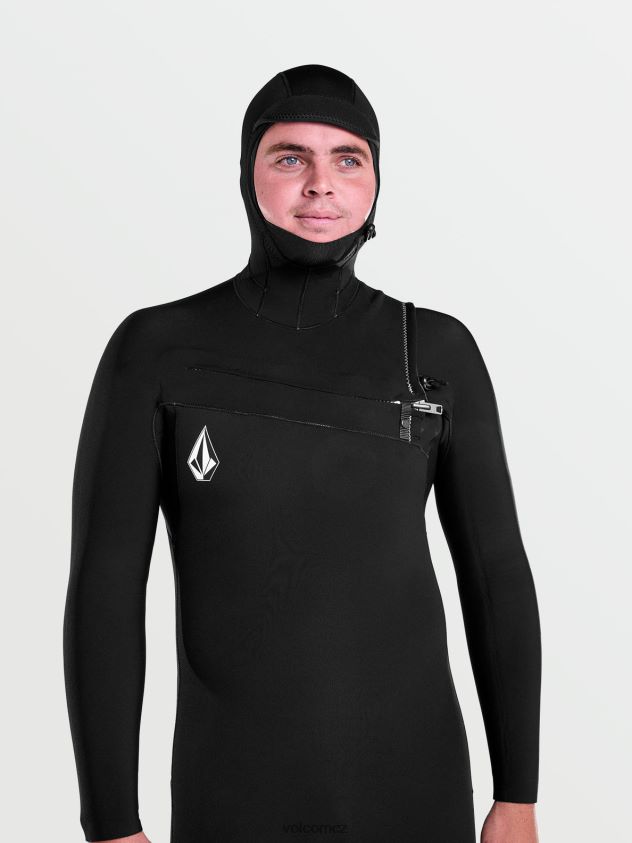 cz Volcom muži oblečení modulátor 5/4/3mm kapuce na hrudi fullsuit Černá 6Z0N20641