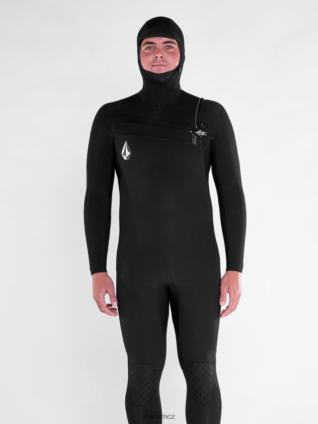 cz Volcom muži oblečení modulátor 5/4/3mm kapuce na hrudi fullsuit Černá 6Z0N20641