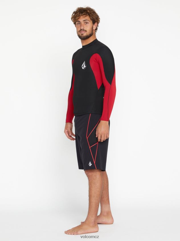 cz Volcom muži oblečení surf vitals jack robinson 2mm upf 50 neoprenová bunda Černá 6Z0N20654