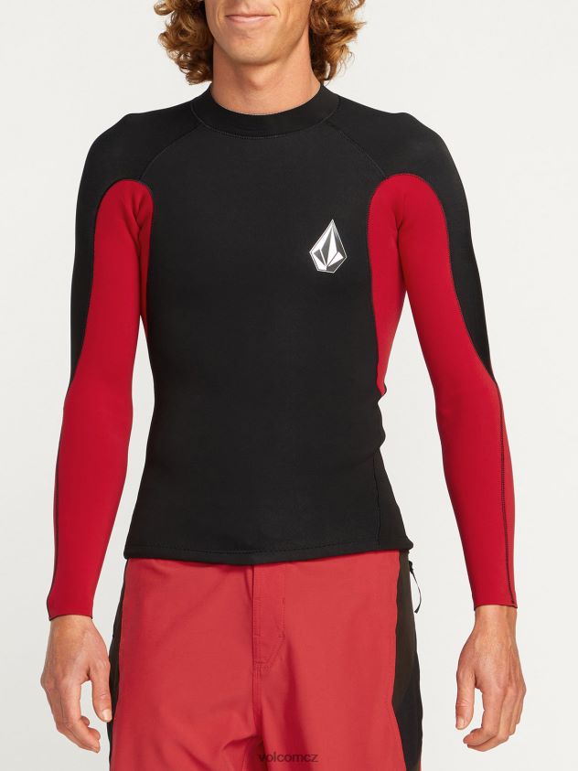 cz Volcom muži oblečení surf vitals jack robinson 2mm upf 50 neoprenová bunda Černá 6Z0N20654