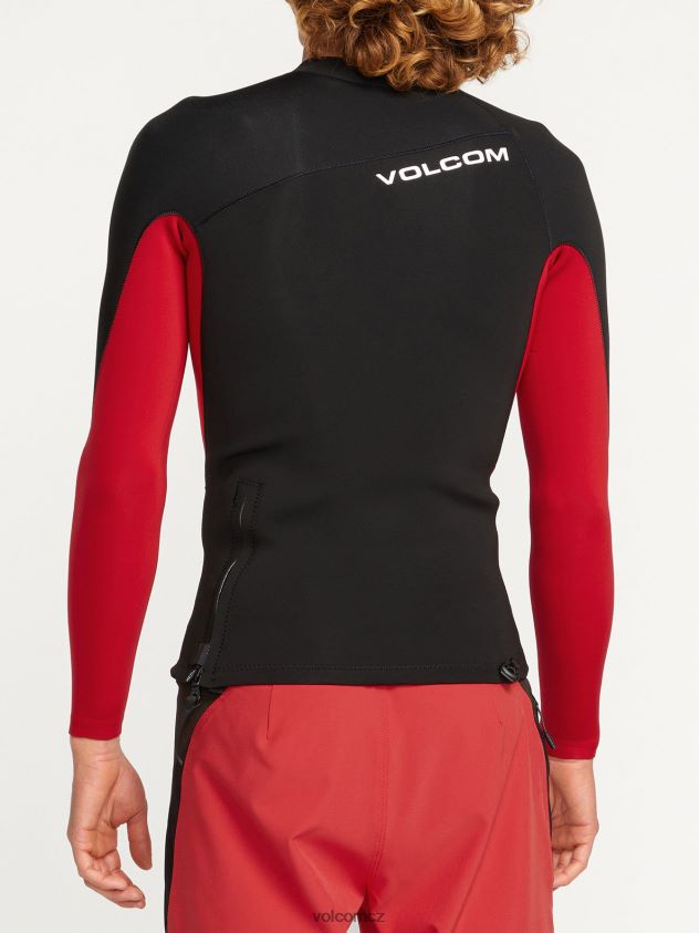 cz Volcom muži oblečení surf vitals jack robinson 2mm upf 50 neoprenová bunda Černá 6Z0N20654