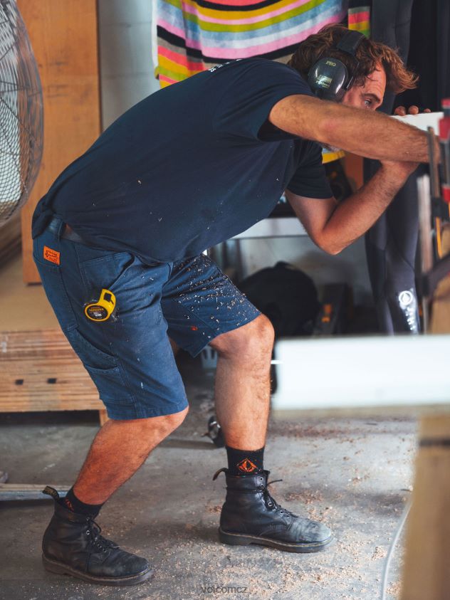 cz Volcom muži oblečení workwear caliper pracovní šortky námořnictvo 6Z0N20226