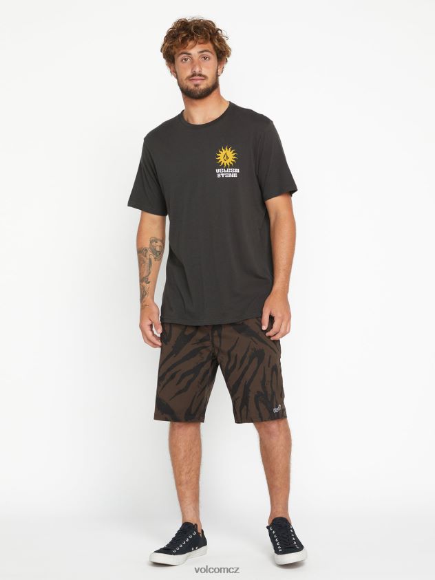 cz Volcom unisex venkovní šortky s vnějším elastickým pasem tmavě hnědá 6Z0N20748