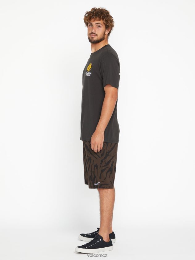 cz Volcom unisex venkovní šortky s vnějším elastickým pasem tmavě hnědá 6Z0N20748