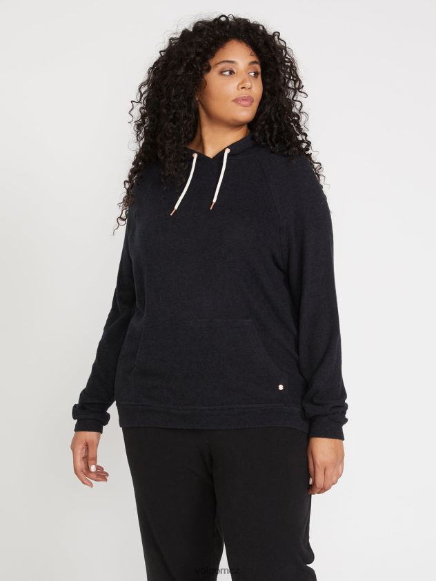 cz Volcom ženy oblečení bydlel v salonní mikině plus size Černá 6Z0N20850