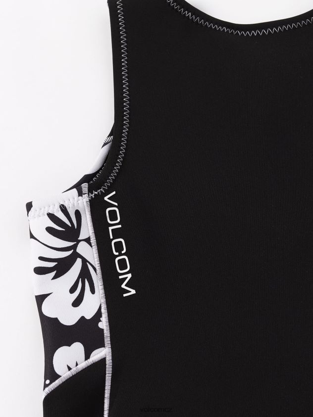 cz Volcom ženy oblečení modulátor 1mm přední zip krátký neopren john Černá 6Z0N201113