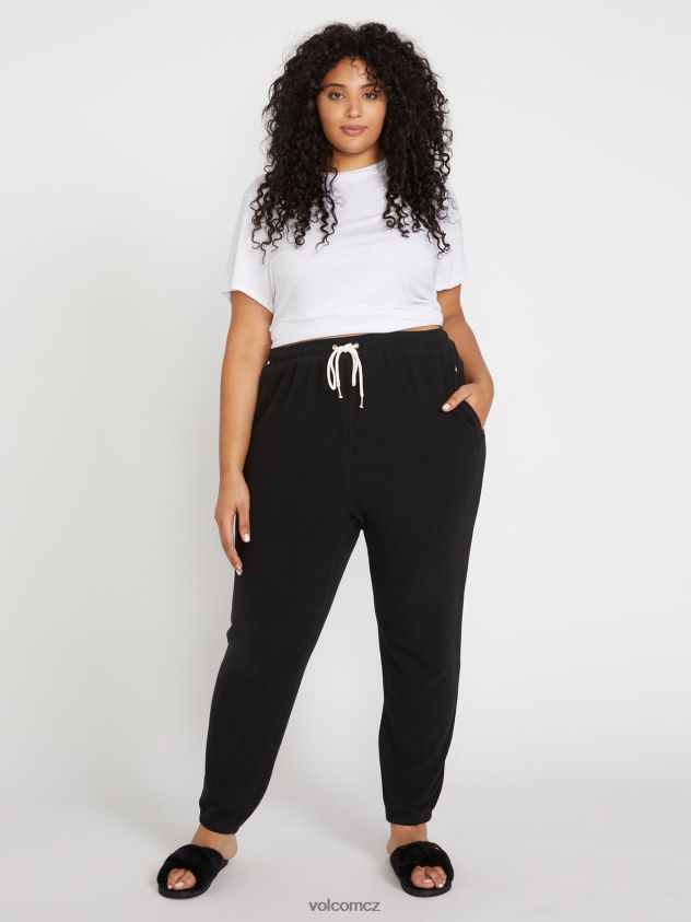 cz Volcom ženy oblečení žil v lounge fleecových kalhotách plus size Černá 6Z0N20942