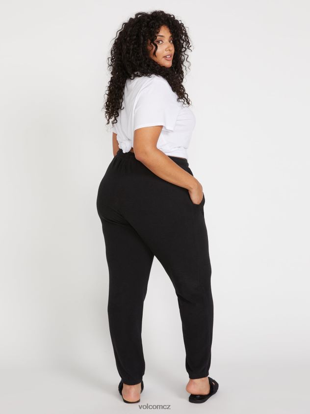 cz Volcom ženy oblečení žil v lounge fleecových kalhotách plus size Černá 6Z0N20942