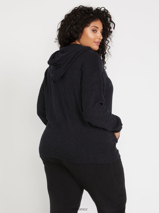 cz Volcom ženy oblečení žil v lounge zip fleece plus size Černá 6Z0N20851